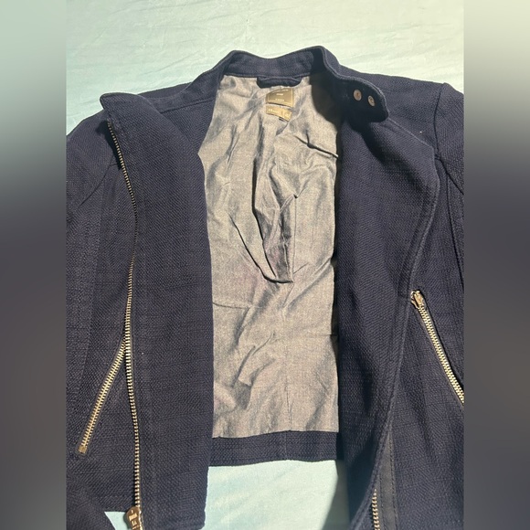 Gap Navy Blue Zip Down Jacket Women Size XS Petite - Picture 6 of 8